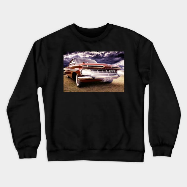 1959 Chevrolet Impala Crewneck Sweatshirt by hottehue